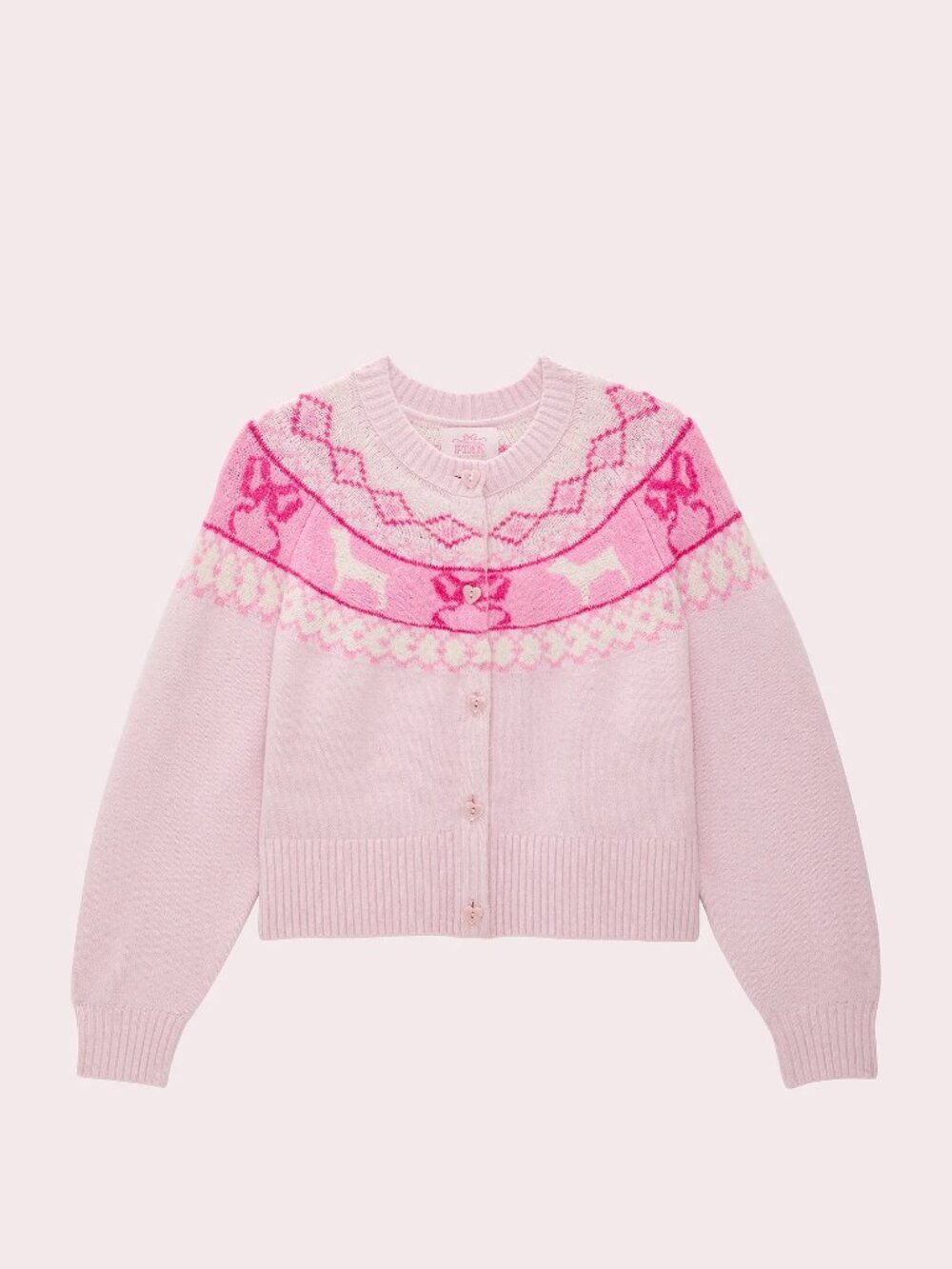 Victoria's Secret PINK x LoveShackFancy Boxy Fairisle Cardigan NWT